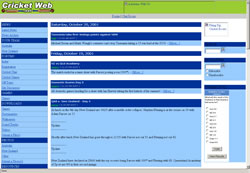 Cricket Web Design - 2001