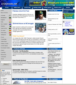 Cricket Web Design - 2005